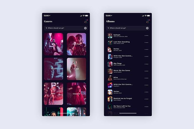 Xonique - 音樂手機軟件UI套.